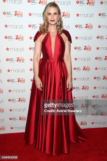 Actress Bonnie Somerville attends the American Heart Association's Go Red For Women Red Dress Collection 2017 presented by Macy's at Fashion Week in...