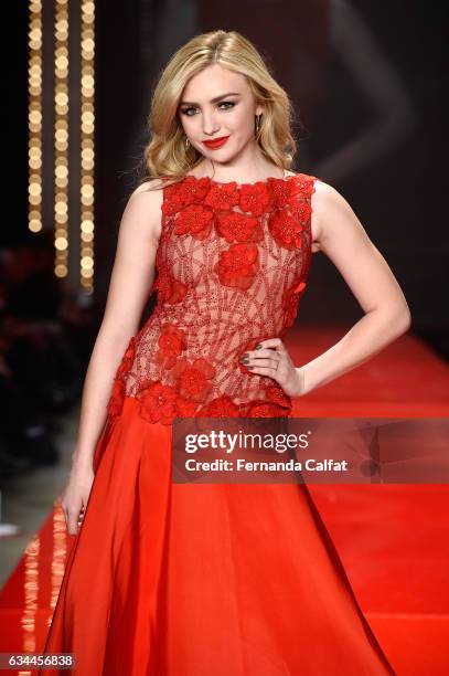 Peyton List walks the runway at the American Heart Association's Go Red For Women Red Dress Collection 2017 presented by Macy's at Fashion Week in...