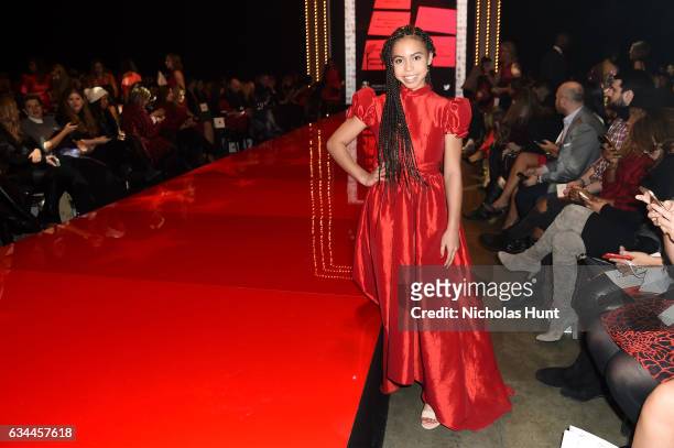 Asia Monet Ray attends the American Heart Association's Go Red For Women Red Dress Collection 2017 presented by Macy's at Fashion Week in New York...