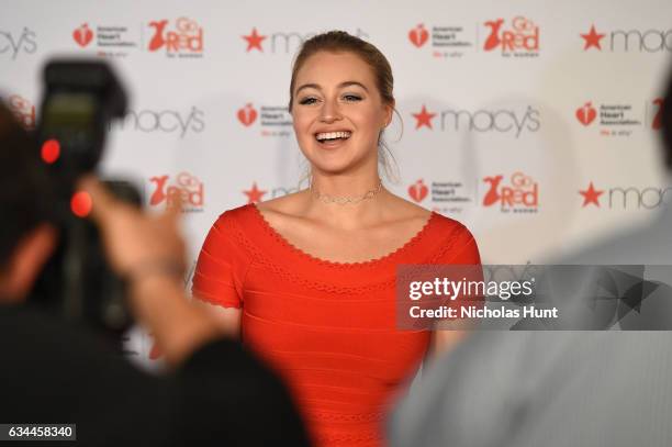 Model Iskra Lawrence attends the American Heart Association's Go Red For Women Red Dress Collection 2017 presented by Macy's at Fashion Week in New...