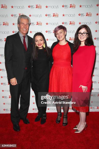 Macy’s Inc. Chairman and CEO Terry J. Lundgren and designers Amanda Casarez, Bethany Meuleners, and Masha Titievsky attend the American Heart...