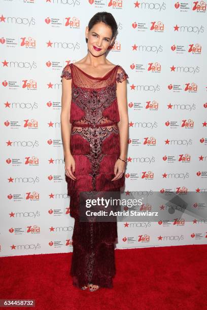 Actress Katie Holmes attends the American Heart Association's Go Red For Women Red Dress Collection 2017 presented by Macy's at Fashion Week in New...