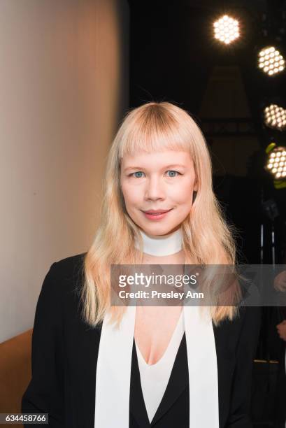 Erin Fetherston poses backstage at the Erin Fetherston show during New York Fashion Week: The Shows at The Gallery at Skylight Clarkson Sq on...