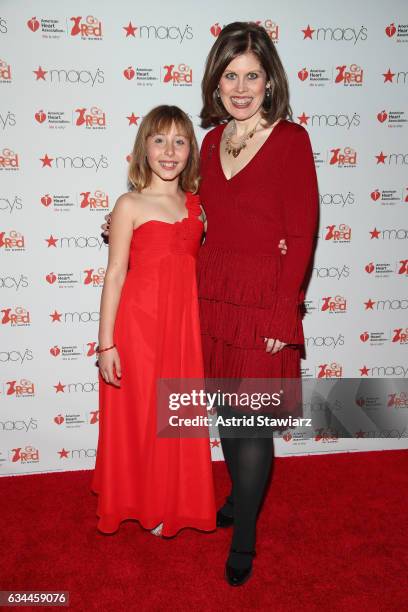Sophia Montoya and American Heart Association CEO Nancy Brown attend the American Heart Association's Go Red For Women Red Dress Collection 2017...