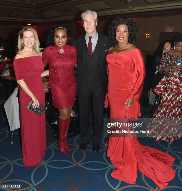 Tina Stephan, Star Jones, Macy’s Inc. Chairman and CEO Terry J. Lundgren,and Actress Lorraine Toussaint attend the American Heart Association's Go...