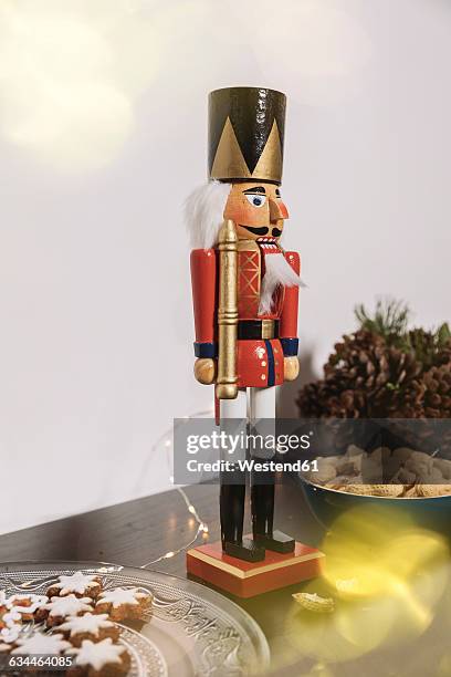 nutcracker and christmas decoration - nutcracker stock pictures, royalty-free photos & images