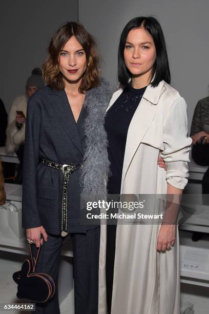 Alexa Chung and Leigh Lezark attend the Noon by Noor show during February 2017 New York Fashion Week: The Shows at Gallery 3, Skylight Clarkson Sq on...