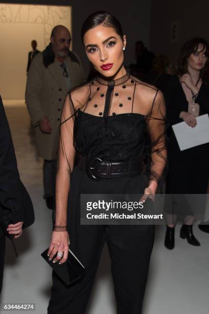 Olivia Culpo attends the Noon by Noor show during February 2017 New York Fashion Week: The Shows at Gallery 3, Skylight Clarkson Sq on February 9,...