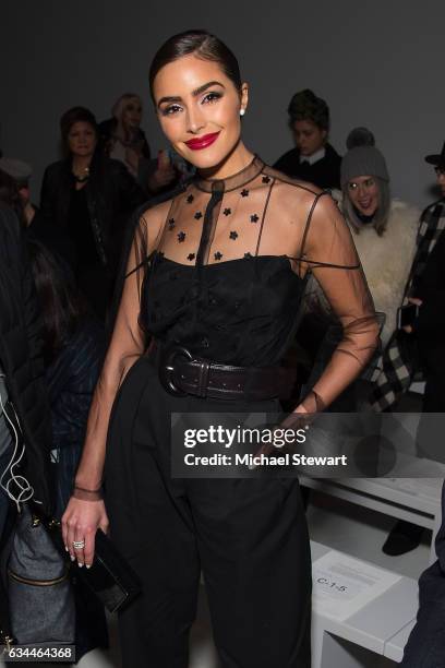 Olivia Culpo attends the Noon by Noor show during February 2017 New York Fashion Week: The Shows at Gallery 3, Skylight Clarkson Sq on February 9,...