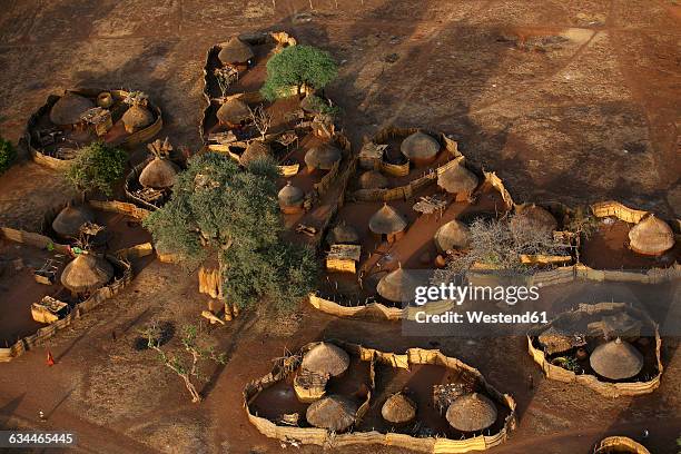 chad, zakouma national park, village bon - african village hut bildbanksfoton och bilder