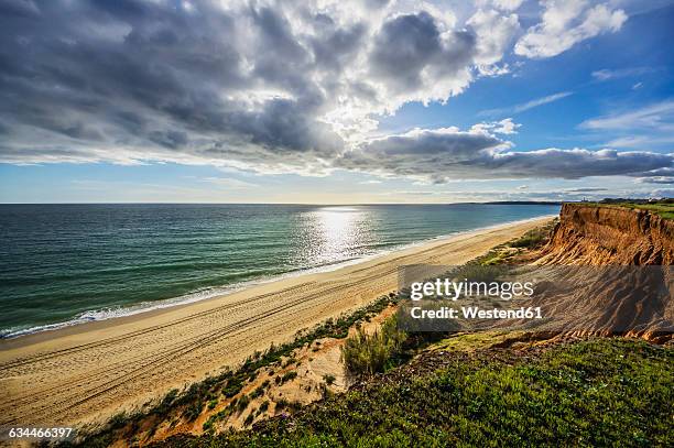 portugal, algarve, vilamoura, cliff coast, beach praia da falesia - vilamoura stock pictures, royalty-free photos & images