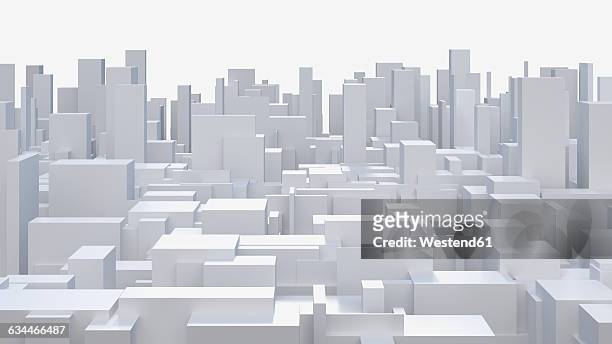 3d-rendering, mega city, living space - wolkenkratzer stock-grafiken, -clipart, -cartoons und -symbole