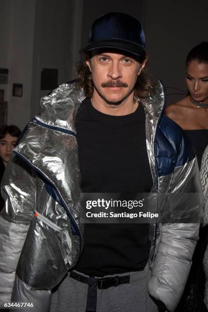 Casey Spooner of 'FisherSpooner' attends the Adam Selman runway show at Gallery 2, Skylight Clarkson Sq on February 9, 2017 in New York City.