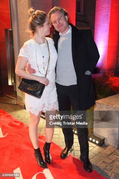 Caroline Frier and her husband Dirk Borchardt attend the Opening Night By GALA & UFA on February 9, 2017 in Berlin, Germany.