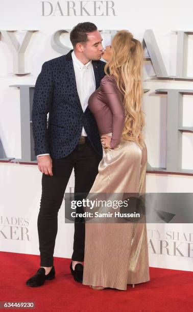 Katie Price and Kieran Hayler attend the "Fifty Shades Darker" - UK Premiere on February 9, 2017 in London, United Kingdom.