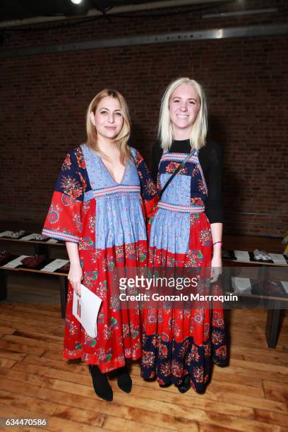Hope Webb and Marissa Goldfarb at the Ulla Johnson show during New York Fashion Week at 477 Broadway on February 9, 2017 in New York City.
