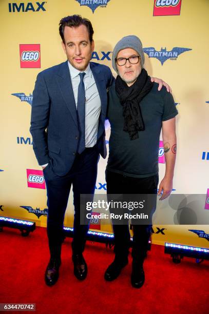 Actor Will Arnett and director Chris McKay attend "The Lego Batman Movie" New York Screening at AMC Loews Lincoln Square 13 on February 9, 2017 in...