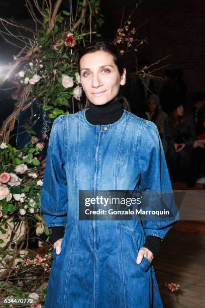 Liz Cabral at the Ulla Johnson show during New York Fashion Week at 477 Broadway on February 9, 2017 in New York City.