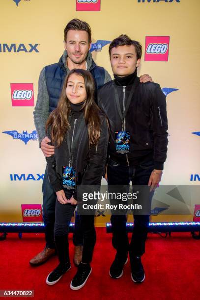 Actor Alex Lundqvist and Family attend "The Lego Batman Movie" New York Screening at AMC Loews Lincoln Square 13 on February 9, 2017 in New York City.