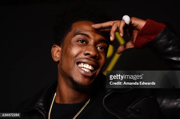 Hip hop recording artist Desiigner arrives at the 2017 Billboard Power 100 party at Cecconi's on February 9, 2017 in West Hollywood, California.