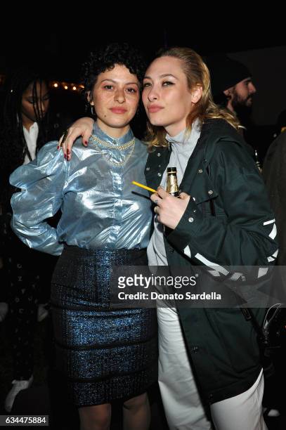 Actress Alia Shawkat and singer Samantha Urbani attend the Premiere of KENZO Presents: "Music Is My Mistress", a film by Kahlil Joseph, at The...