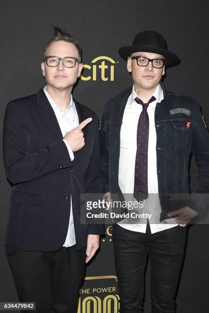 Mark Hoppus and Matt Skiba attend the 2017 Billboard Power 100 at Cecconi's on February 9, 2017 in West Hollywood, California.