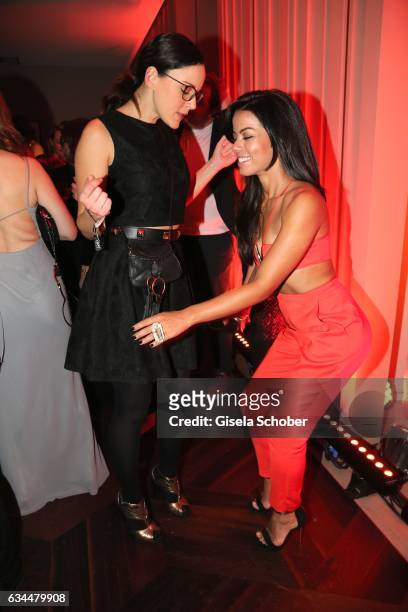 Jasmin Wagner and Fernanda Brandao dance during the Berlin Opening Night by GALA and UFA Fiction at hotel 'The Stue' on February 9, 2017 in Berlin,...