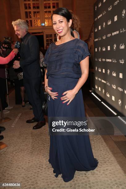 Minh-Khai Phan-Thi pregnant during the Berlin Opening Night by GALA and UFA Fiction at hotel 'The Stue' on February 9, 2017 in Berlin, Germany.