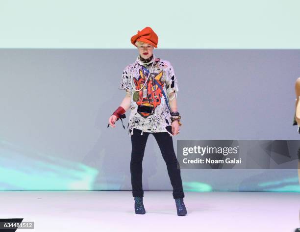 Designer Richie Rich walks the runway at the Popoganda By Richie Rich fashion show during February 2017 New York Fashion Week at The Theater at...