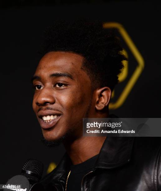 Recording artist Desiigner arrives at the 2017 Billboard Power 100 party at Cecconi's on February 9, 2017 in West Hollywood, California.
