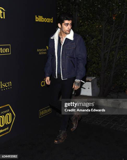 Singer Zayn Malik arrives at the 2017 Billboard Power 100 party at Cecconi's on February 9, 2017 in West Hollywood, California.