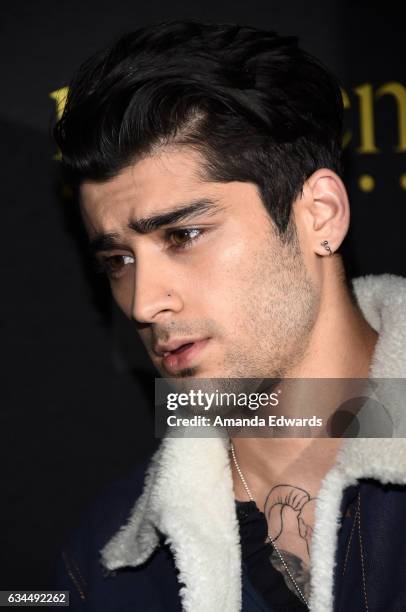 Singer Zayn Malik arrives at the 2017 Billboard Power 100 party at Cecconi's on February 9, 2017 in West Hollywood, California.