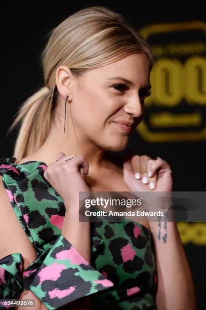 Singer Kelsea Ballerini arrives at the 2017 Billboard Power 100 party at Cecconi's on February 9, 2017 in West Hollywood, California.