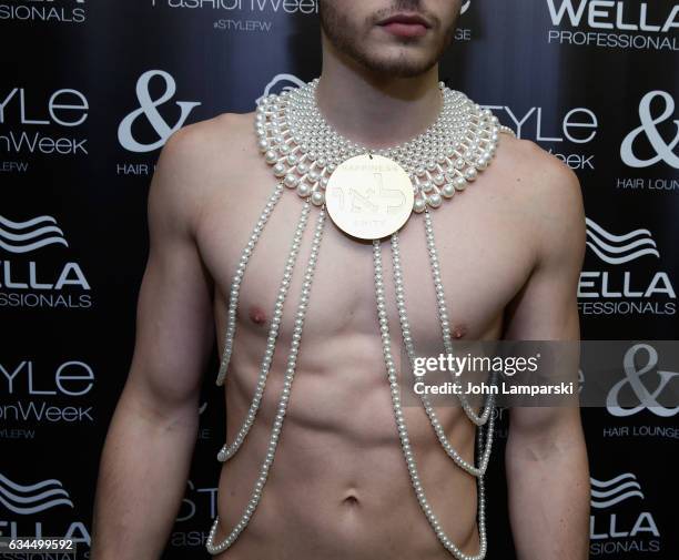 Models prepare backstage during the Popoganda By Richie Rich during New York Fashion Week at The Theater at Madison Square Garden on February 9, 2017...