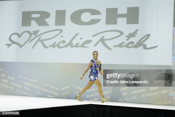 Frankie Grande walks the runway during the Popoganda By Richie Rich during New York Fashion Week at The Theater at Madison Square Garden on February...