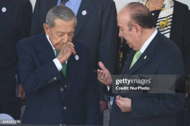 Miguel Aleman is seen during the Ceremony of 104th Anniversary of the March of Loyalty at Bosque de Chapultepec on February 09, 2017 in Mexico City,...