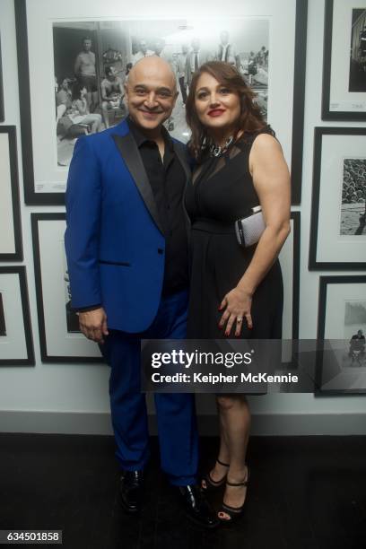 Grammy award winning recording artist Omar Akram and wife Merry Akram attend Morrison Hotel Gallery "Winners" exhibit celebrating GRAMMY and Oscar...