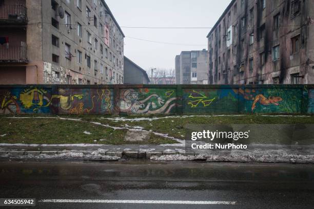 Roma living in the Craica district of Baia Mare, a city whose mayor has been charged with nearly a dozen cases of corruption is seen on 9 February,...