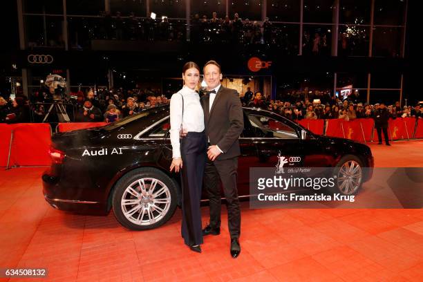 Cosima Lohse and Wotan Wilke Moehring attend the 'Django' premiere during the 67th Berlinale International Film Festival Berlin at Berlinale Palace...