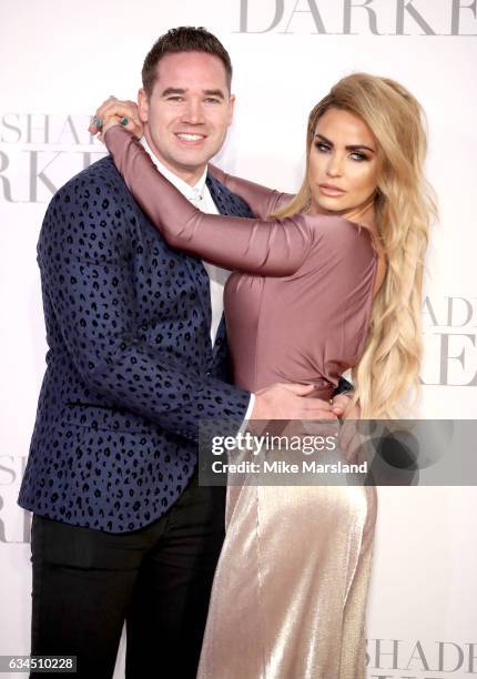 Katie Price and Kieran Hayler attend the "Fifty Shades Darker" UK Premiere on February 9, 2017 in London, United Kingdom.