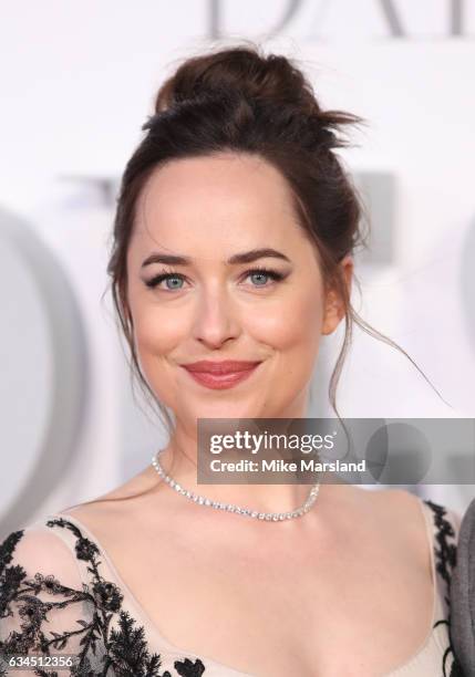 Dakota Johnson attends the "Fifty Shades Darker" UK Premiere on February 9, 2017 in London, United Kingdom.