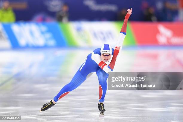 Olga Fatkulina Russia competes in the ladies 500m during the ISU World Single Distances Speed Skating Championships - Gangneung - Test Event For...