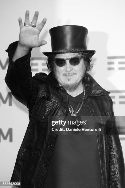 Italian singer-songwriter and musician Zucchero attends a photocall during the fourth day of 67. Sanremo Festival at Teatro Ariston on February 10,...