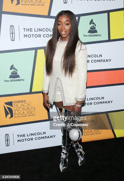 Singer Estelle attends the 8th Annual Essence Black Women In Music Event at NeueHouse Hollywood on February 9, 2017 in Los Angeles, California.