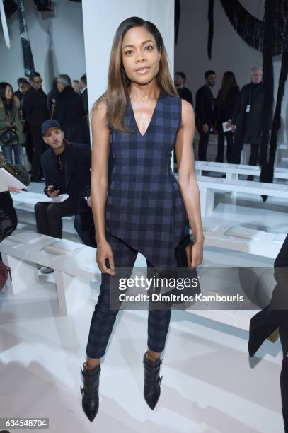 Actress Naomie Harris attends the Calvin Klein Collection Front Row during New York Fashion Week on February 10, 2017 in New York City.