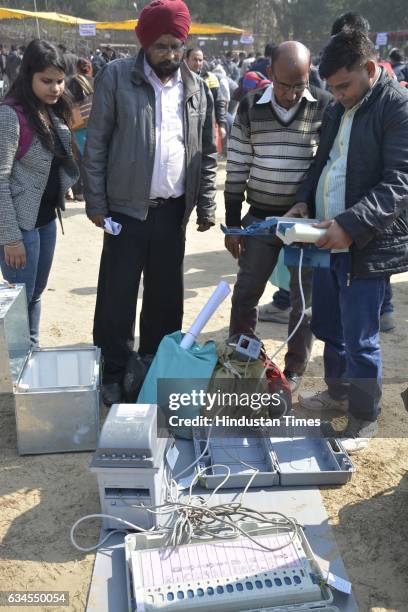 Day before the Election Day, polling parties were sent to different assembly segments in 527 buses from Kamla Nehru Nagar Ground, on February 10,...