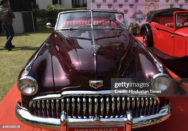 Buik Road Master of 1949 model with 4500 CC displayed during the media preview for upcoming 21 Gun Salute Vintage Car rally, on February 10, 2017 in...