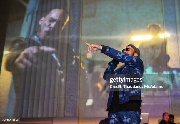 Anderson Paak performs at his birthday party at The MacArthur on February 9, 2017 in Los Angeles, California.