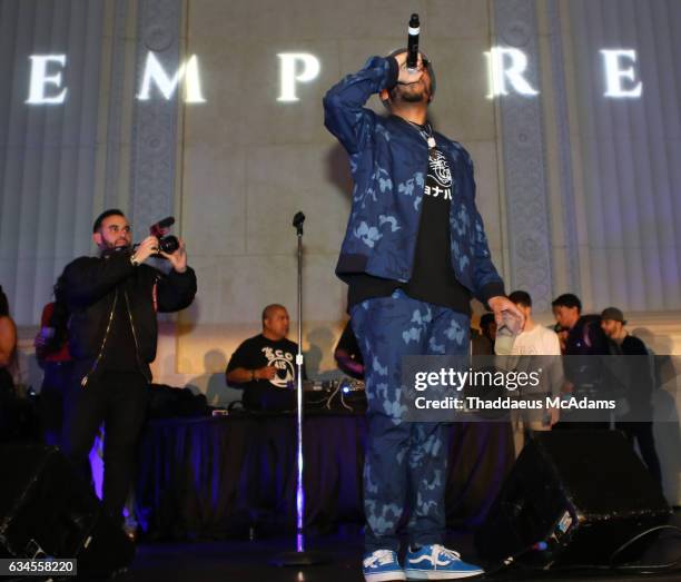 Anderson Paak performs at his birthday party at The MacArthur on February 9, 2017 in Los Angeles, California.