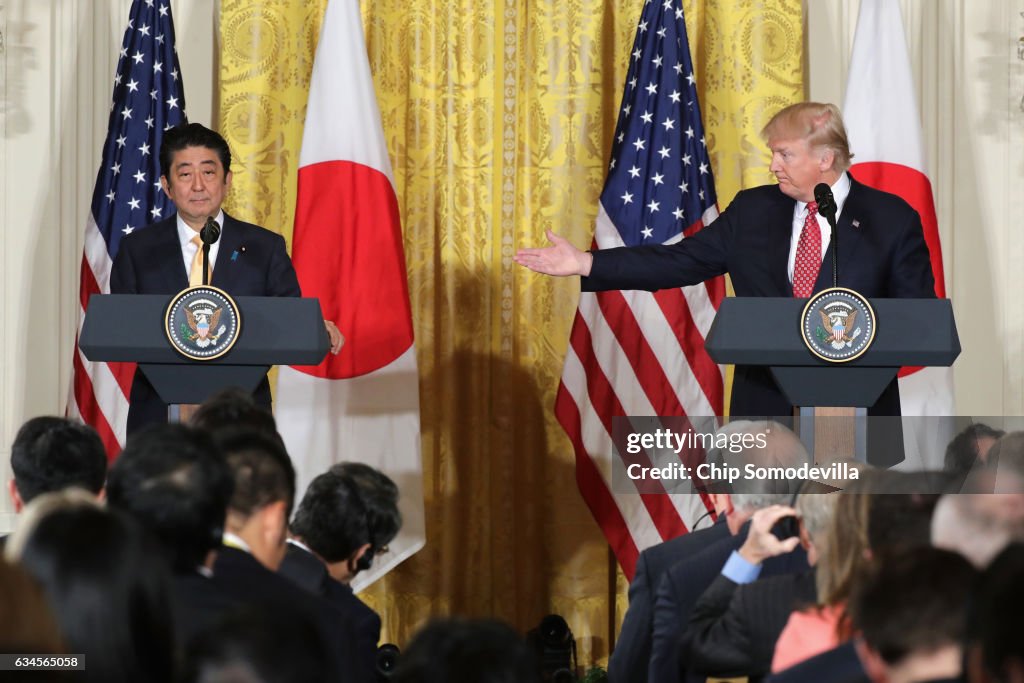 President Trump Holds Joint Press Conference With Japanese PM Shinzo Abe